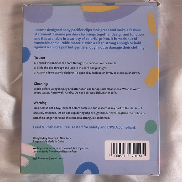 Liname pacifier clip with teething toy - Picture 2 of 3